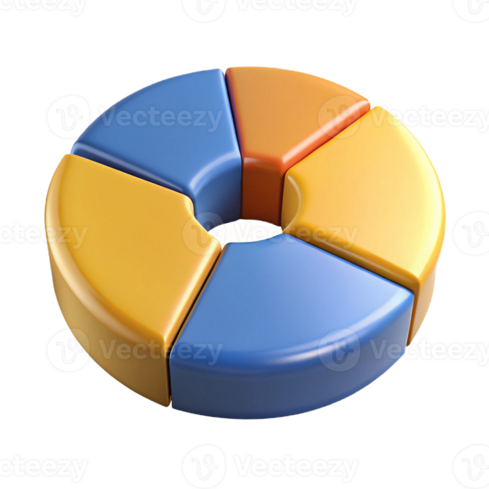 quintessential elegant Circular pie chart divided into segments. Crisp edges, flat color, with Scalable Design. exclusive png