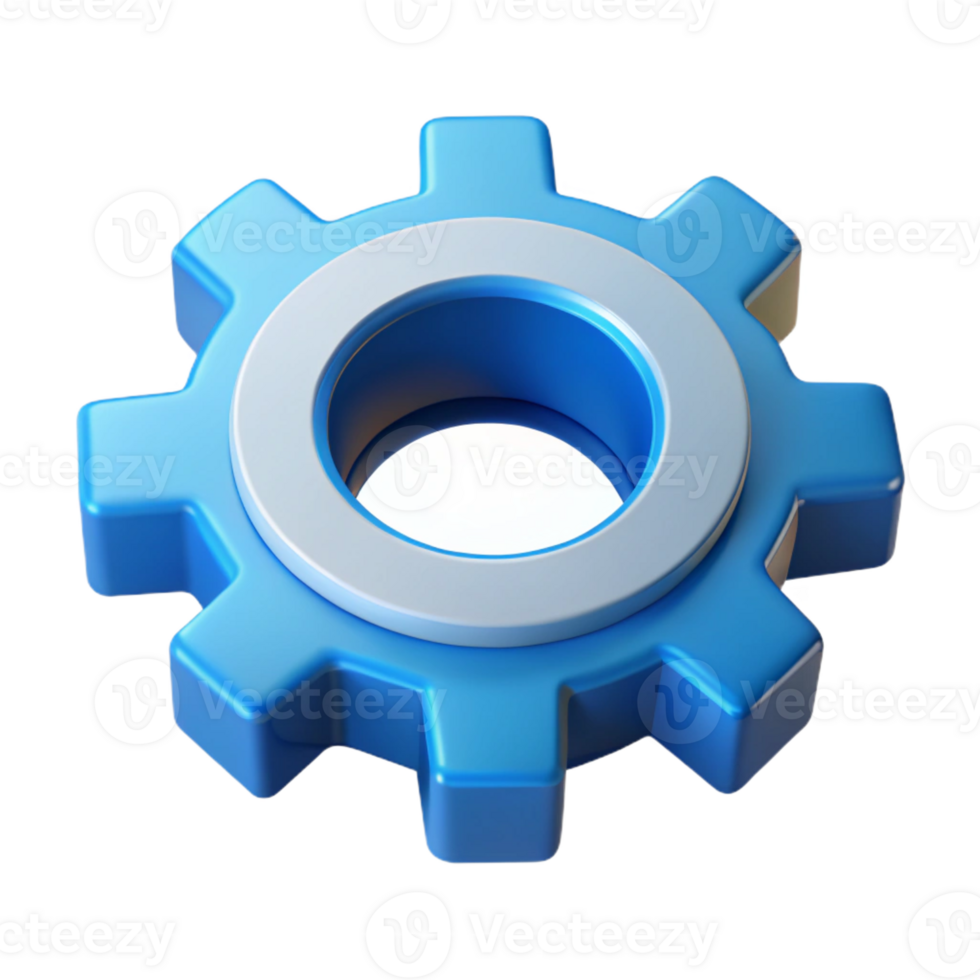 pristine intense artistic Isometric gear cogwheel rotating. Clean lines, with Scalable Design. sharp png
