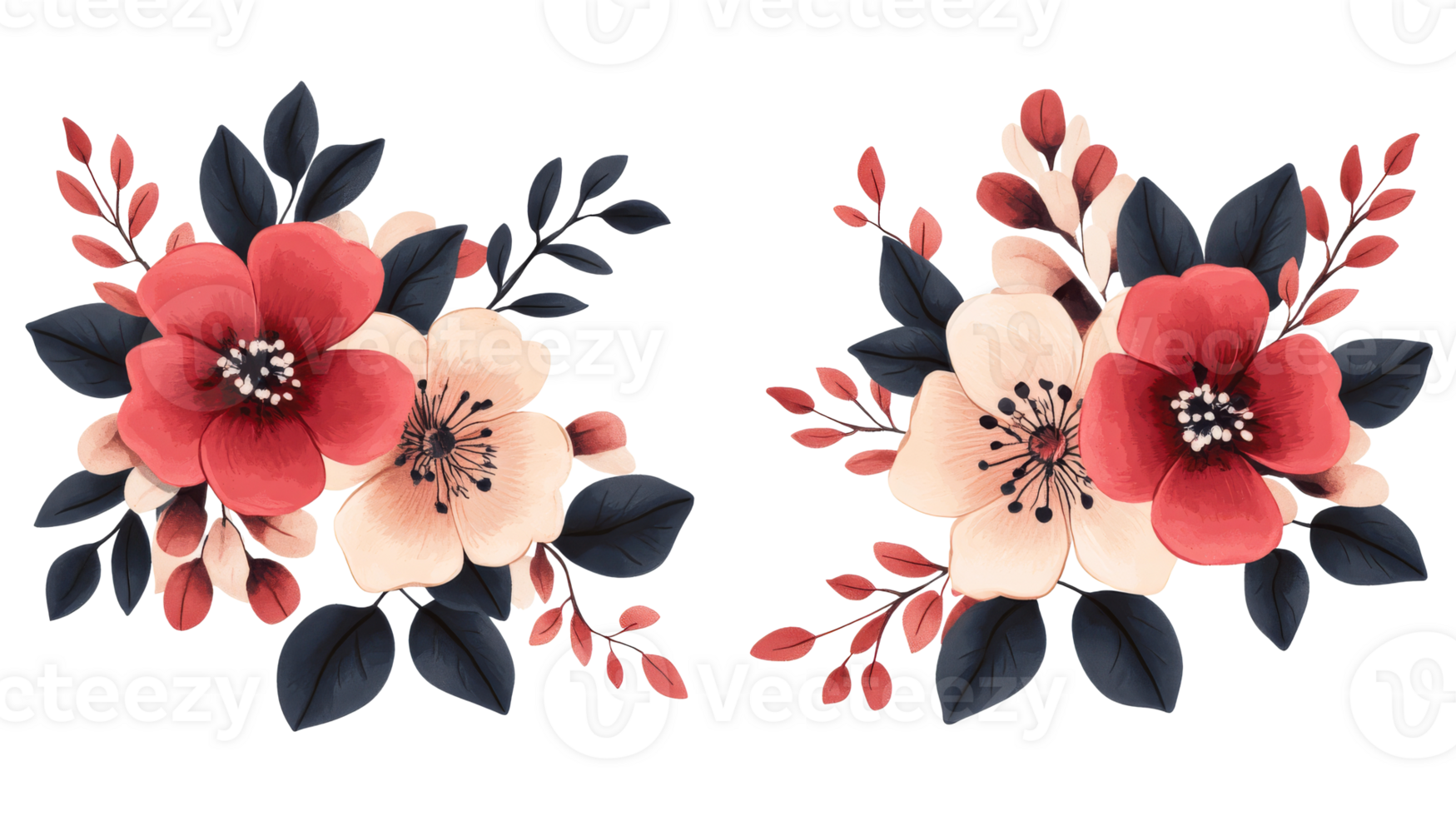 Floral Arrangement, Two Sided, cut out transparent png