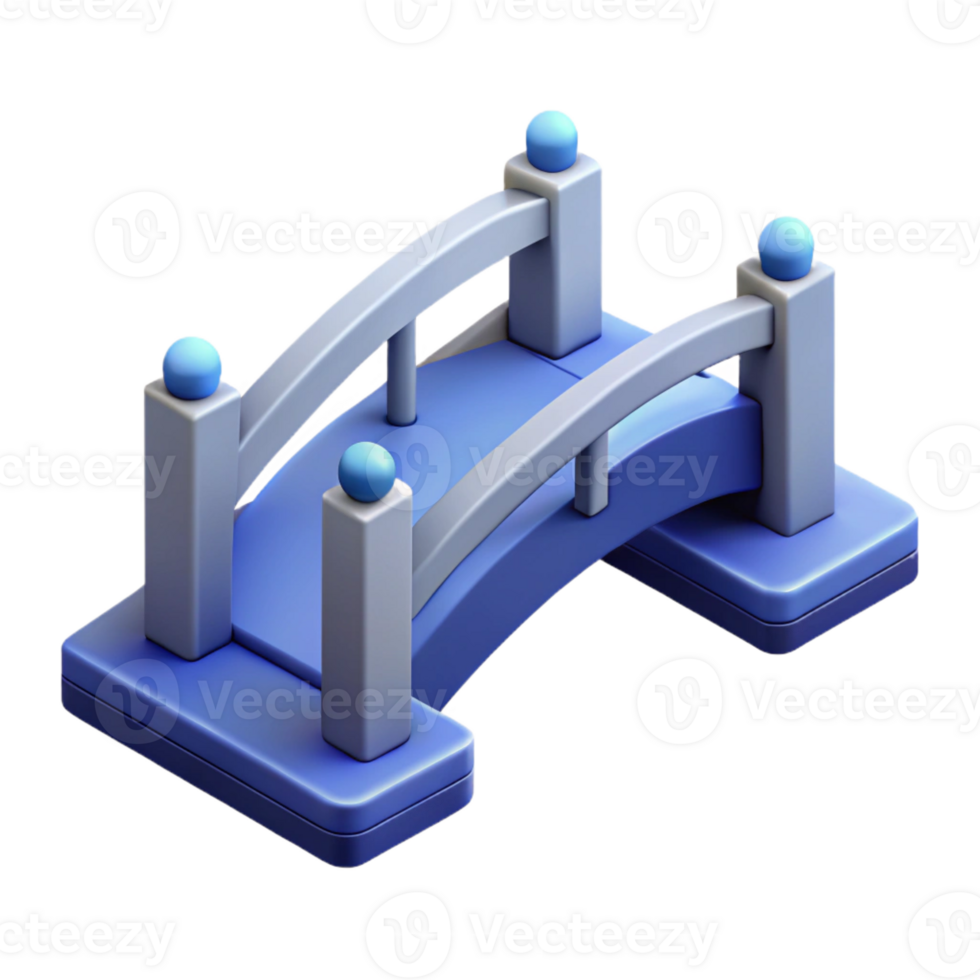 radiant artistic Scalable isometric bridge. Minimal design with Scalable Design. precision png