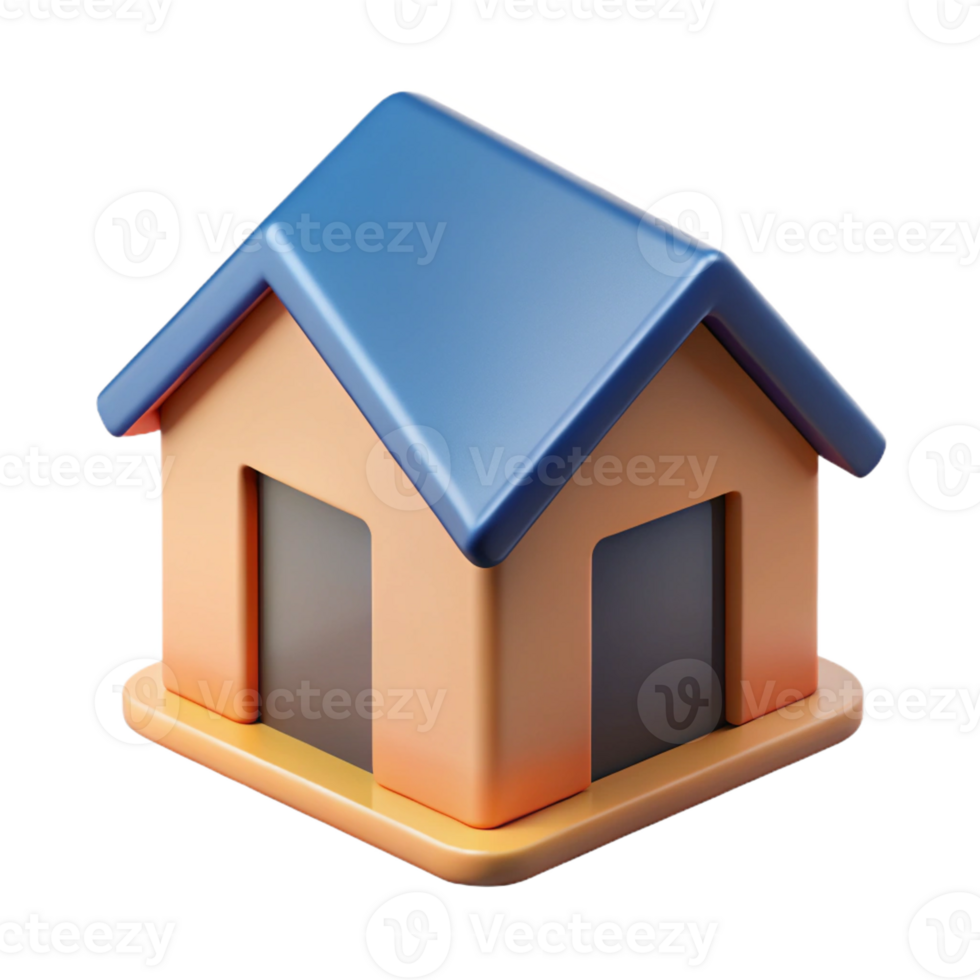 reflective hypnotic Square house with a triangular roof. Single-weight stroke, flat color, geometric with Scalable Design. elite png
