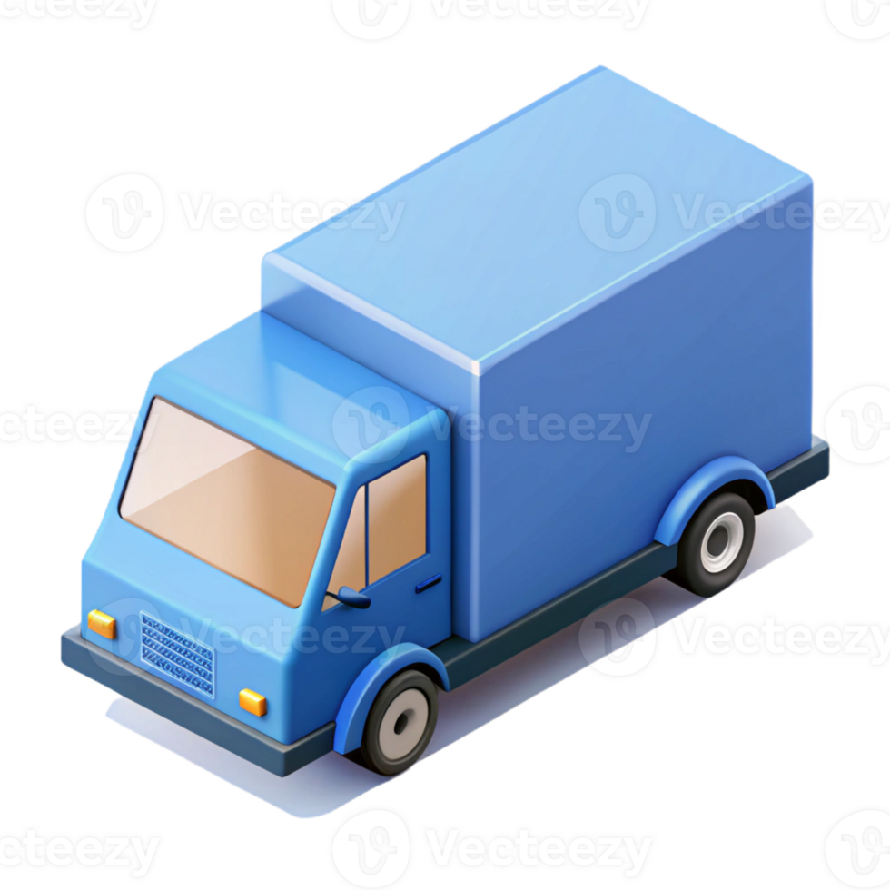 impressive classic Isometric truck, minimal design, clean lines, with Scalable Design. luxury png