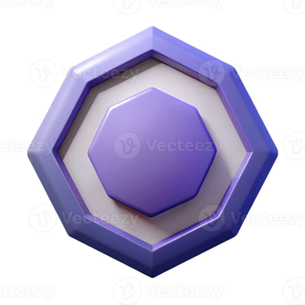 memorable industrial A stylized octagon symbol. Clean lines, flat color, with Scalable Design. expertly shot png