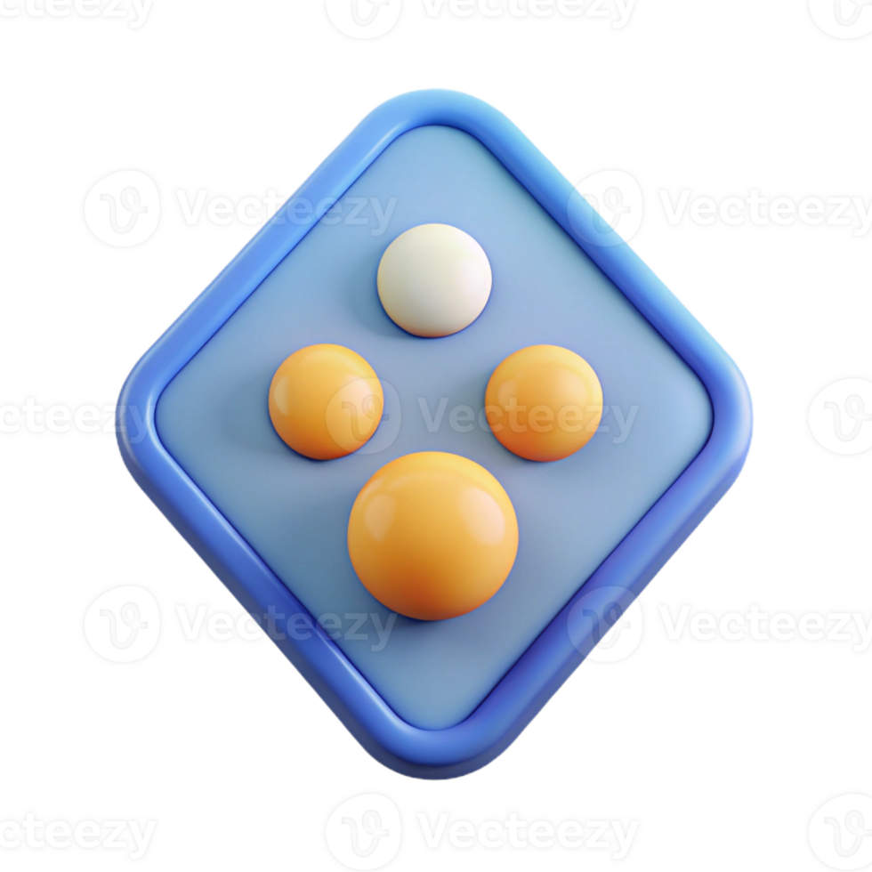 wonderful sought-after Triangular badge with three small circles. Minimal design, flat color with Scalable Design. png