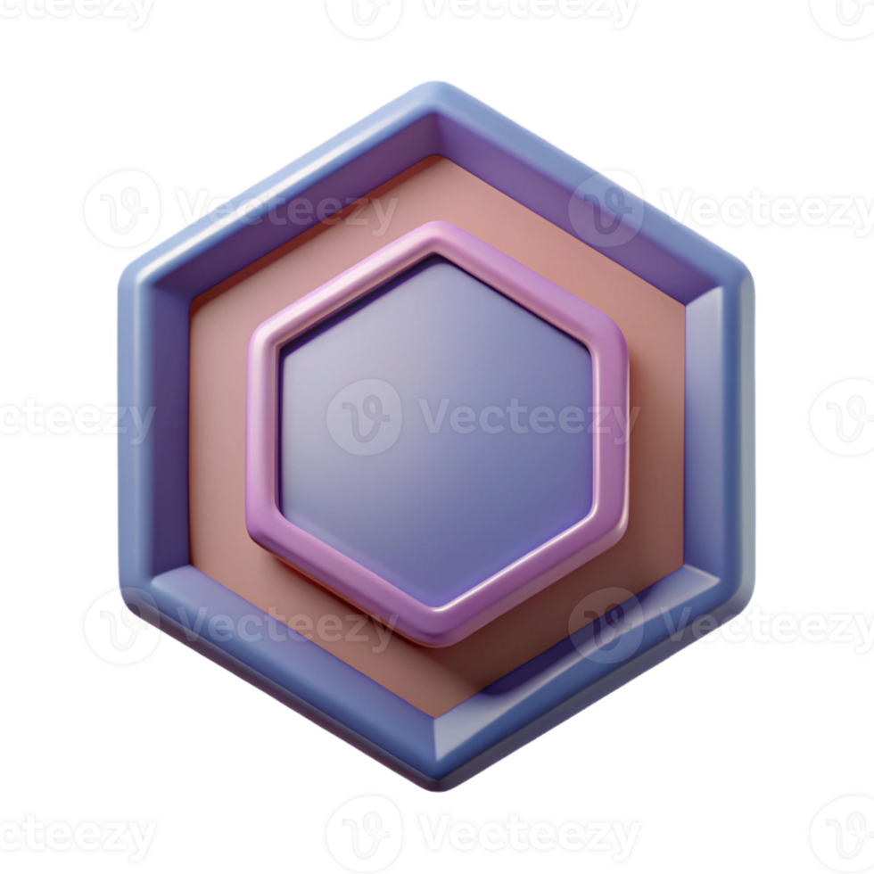 sumptuous contemporary Octagonal badge with an inner octagon. Geometric, symmetrical, minimal with Scalable Design. sharp png