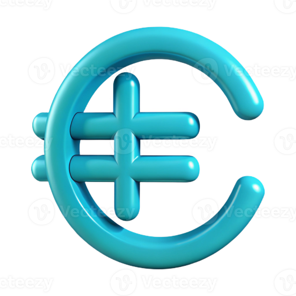 nostalgic serene Clean lines, symmetrical euro symbol. Flat cyan, with Scalable Design. precision png