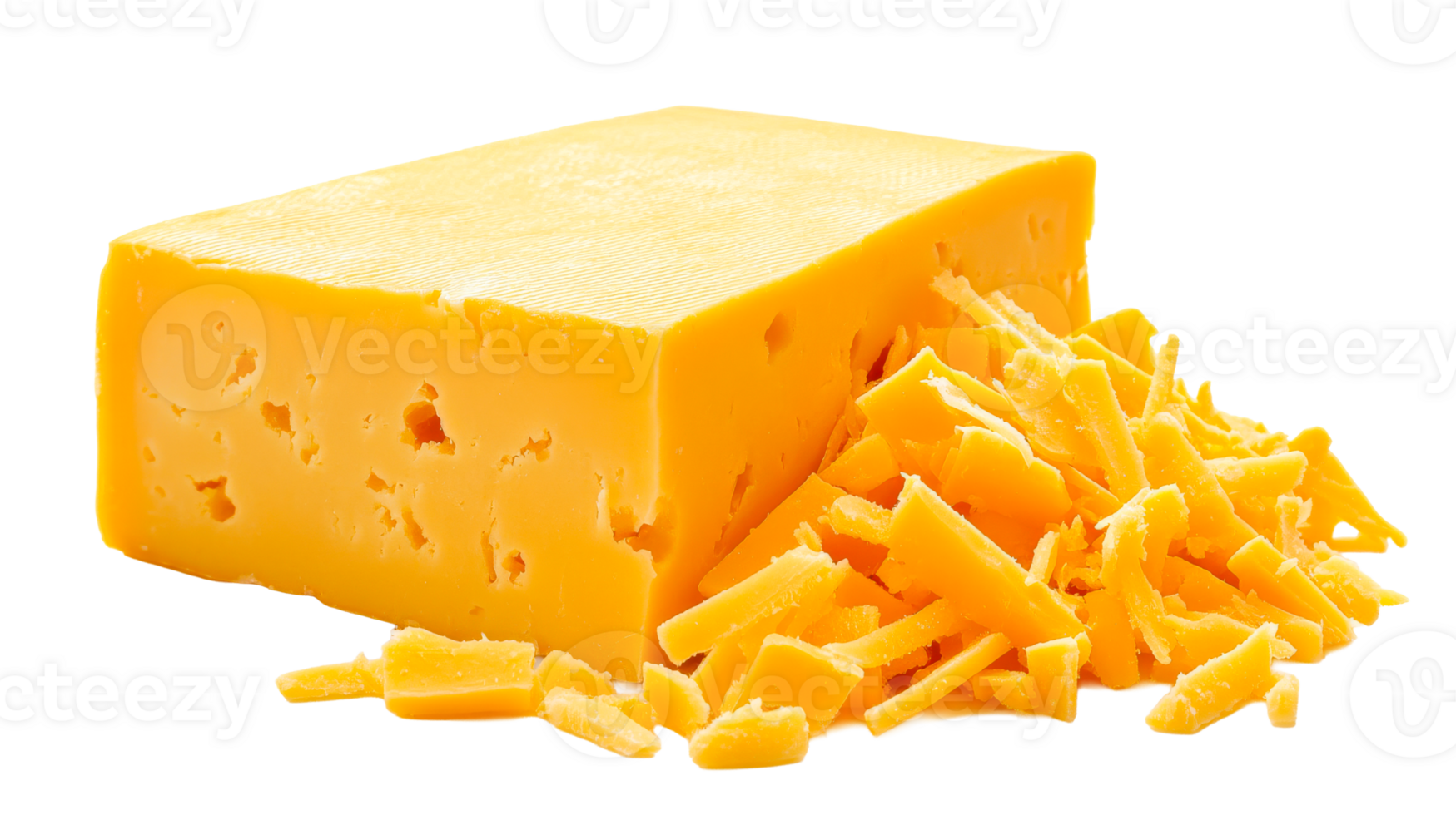 Cheddar Block with Shavings, cut out transparent png
