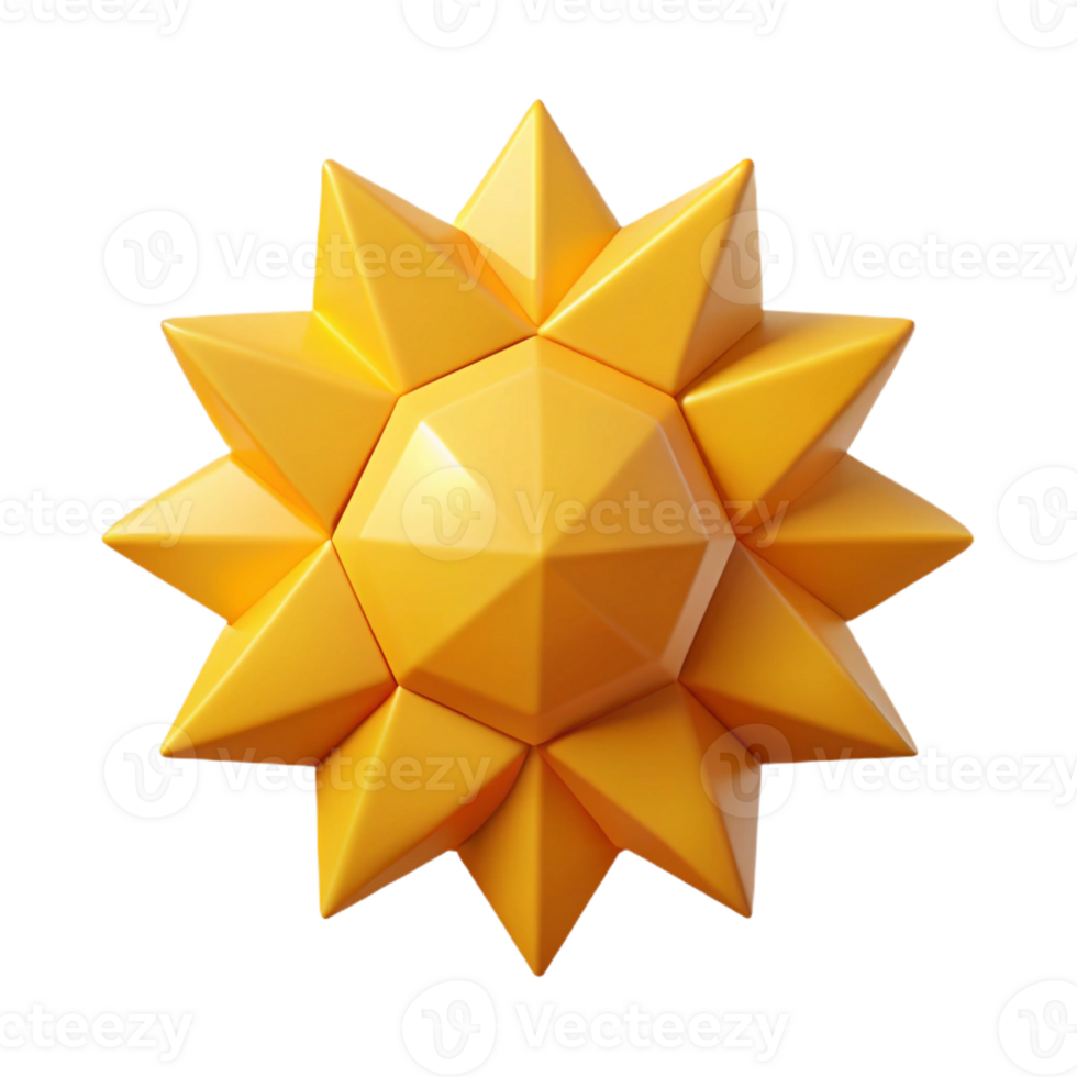 splendid impressionist Geometric sun icon, symmetrical design. Flat color, clean lines, with Scalable Design. flawless png