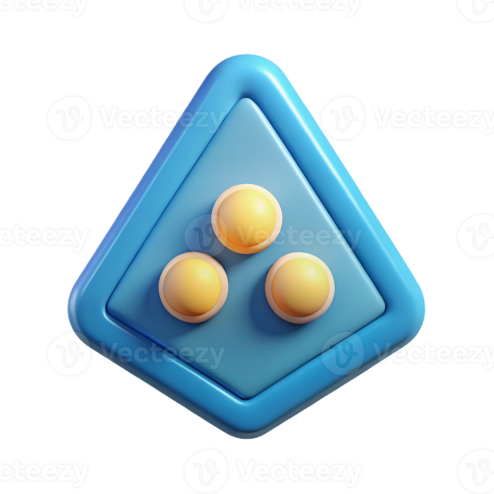 hypnotic urban Triangular badge with three small circles. Scalable, clean lines, flat color with Scalable Design. high resolution png