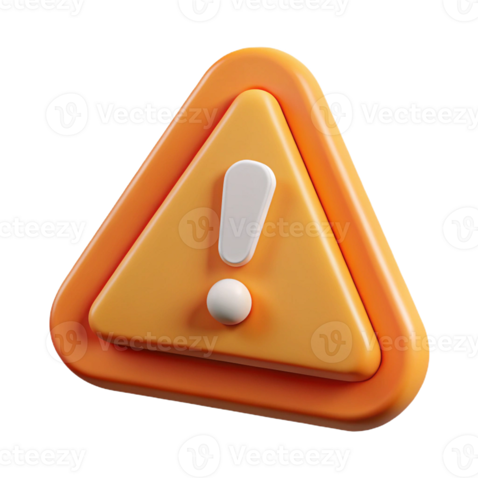 nostalgic radiant Pictogram of a warning sign. Geometric shape, flat color, crisp edges with Scalable Design. high resolution png