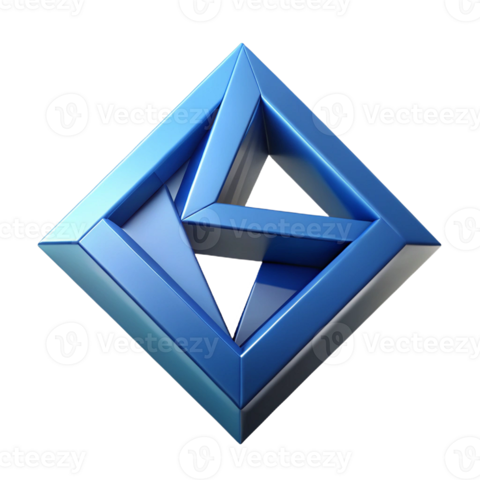 reflective beautiful Geometric logo featuring overlapping triangles. Crisp edges, flat color with Scalable Design. high resolution png