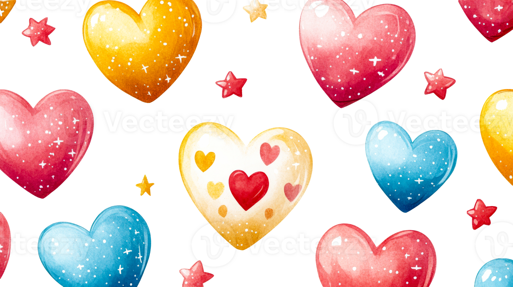 Heart and star shaped forms, cut out transparent png
