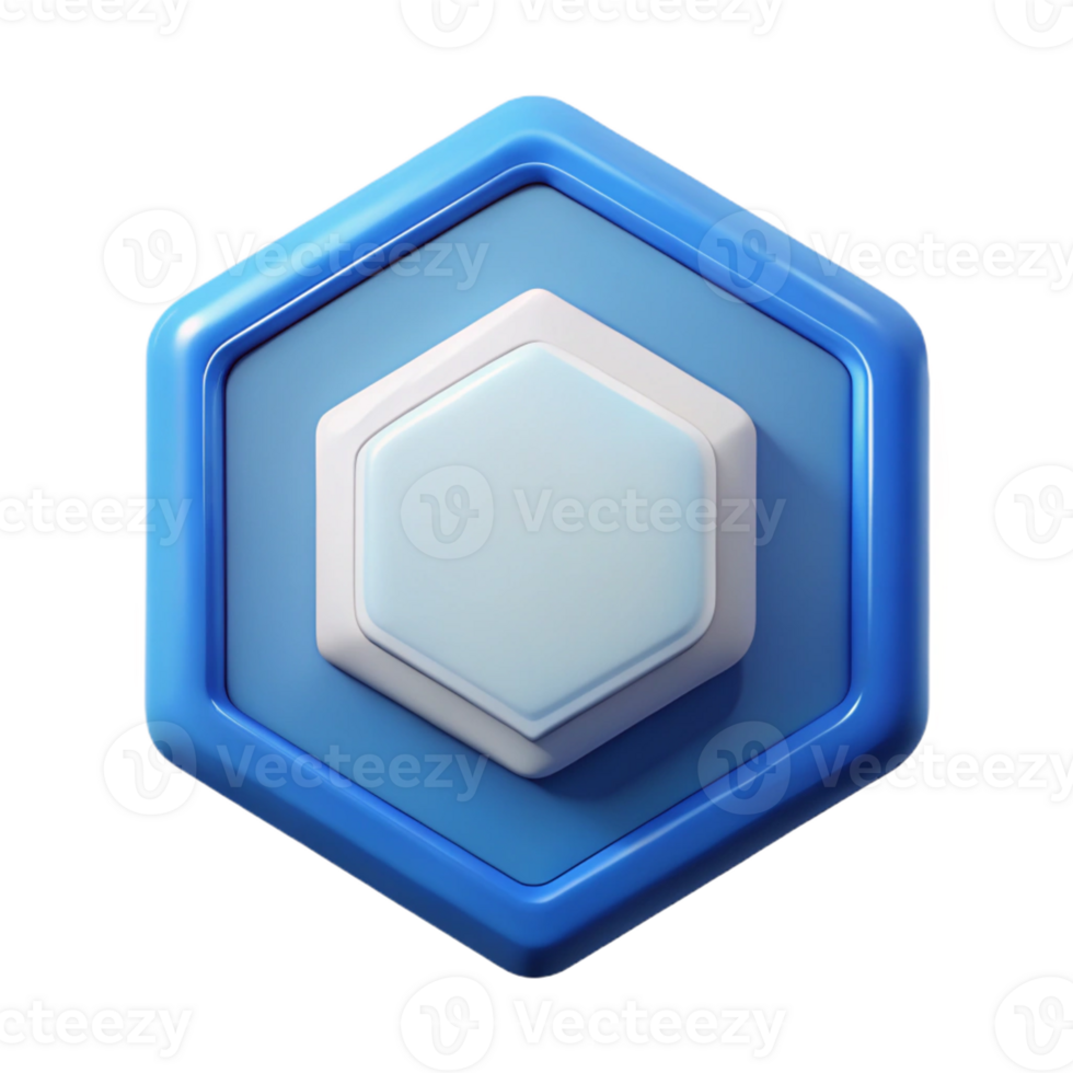 espetacular nostálgico industrial hexagonal crachá com limpar \ limpo linhas. geométrico, escalável, fresco arestas com escalável Projeto. bem detalhe png