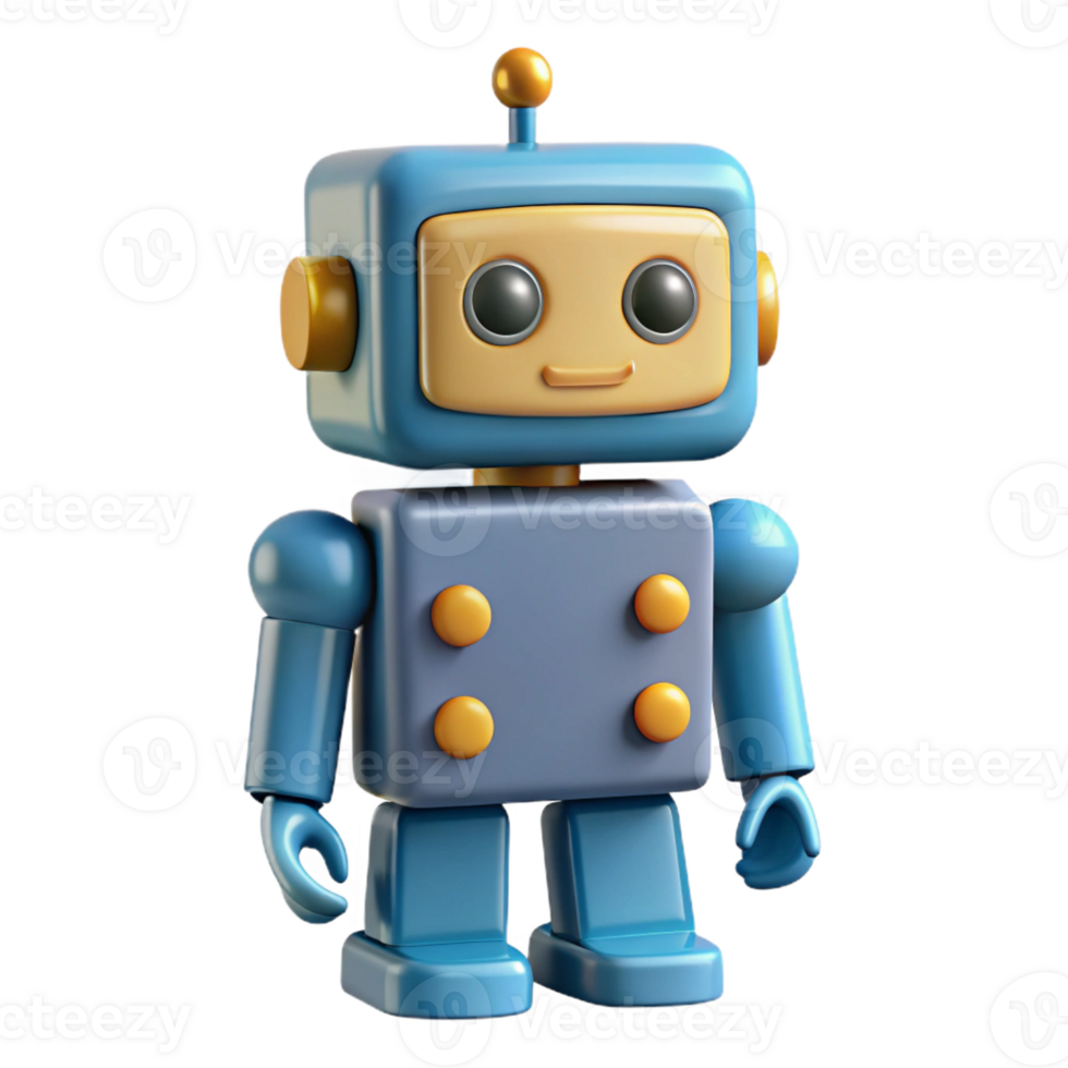 vibrant signature A stylized robot with square body and circular head. Crisp edges, single-weight stroke. Flat color with Scalable Design. png