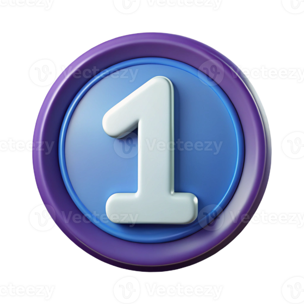 magnificent organic Circular badge with number one. Crisp edges, scalable, clean lines with Scalable Design. handcrafted png