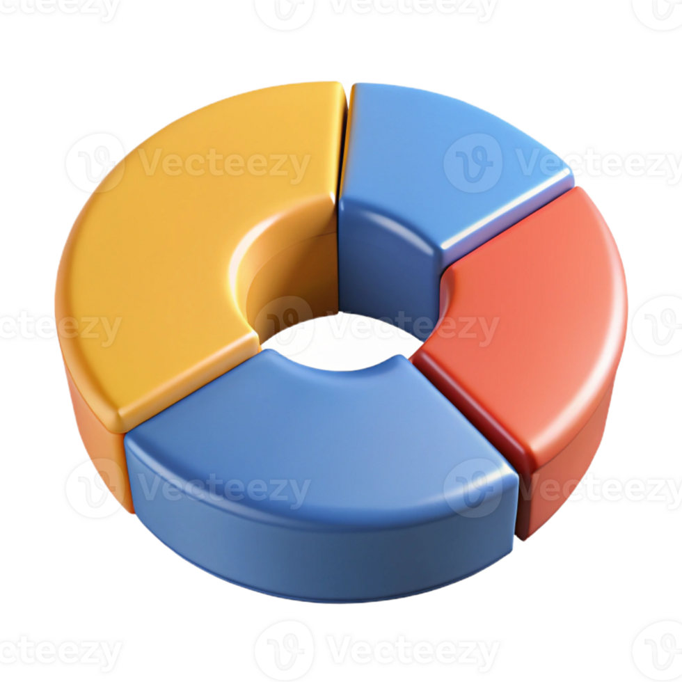 notable nordic Circular pie chart divided into four segments. Crisp edges, solid colors, with Scalable Design. elite png