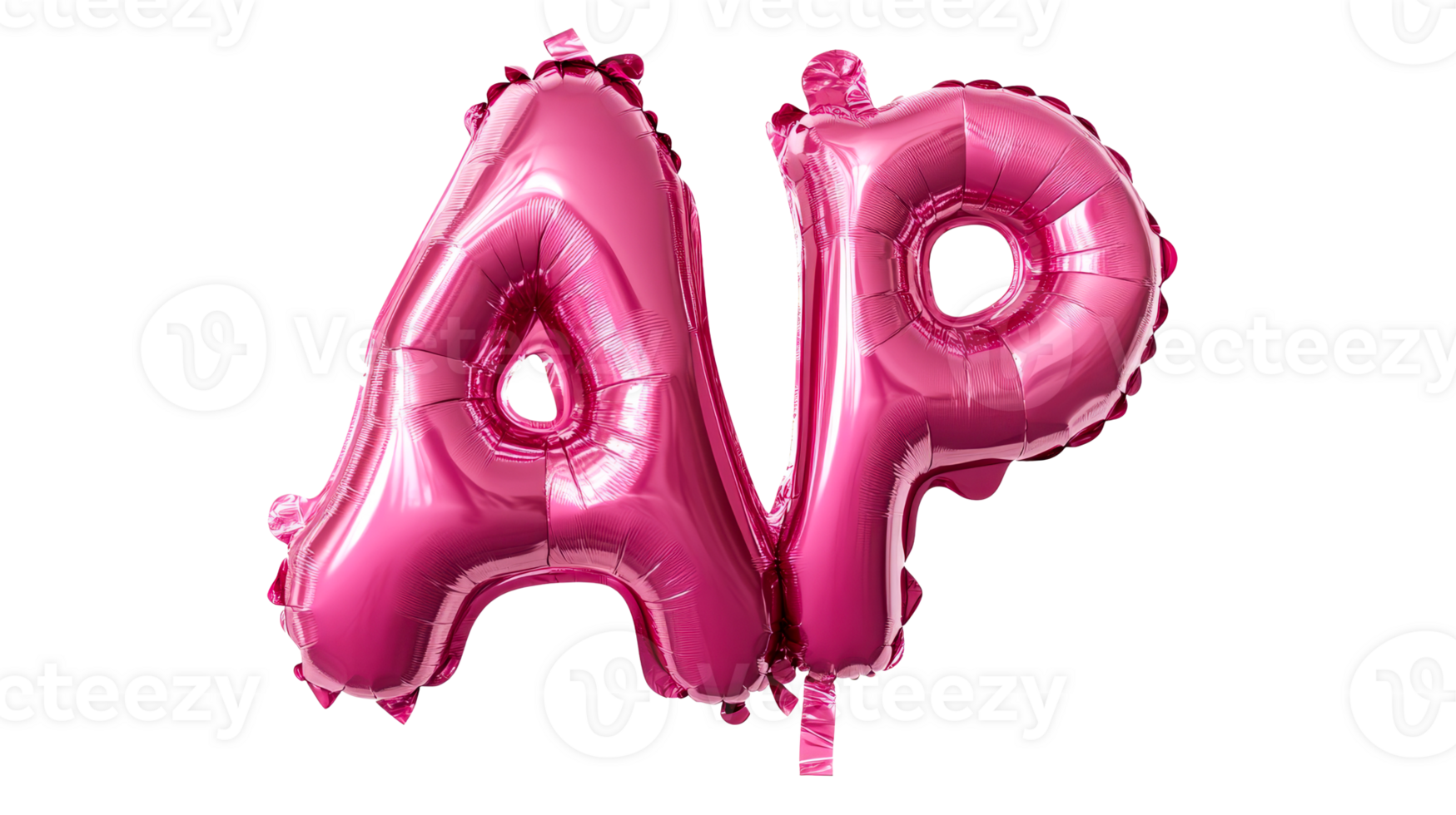 Pink Letter A, P Foil Balloons, cut out transparent png