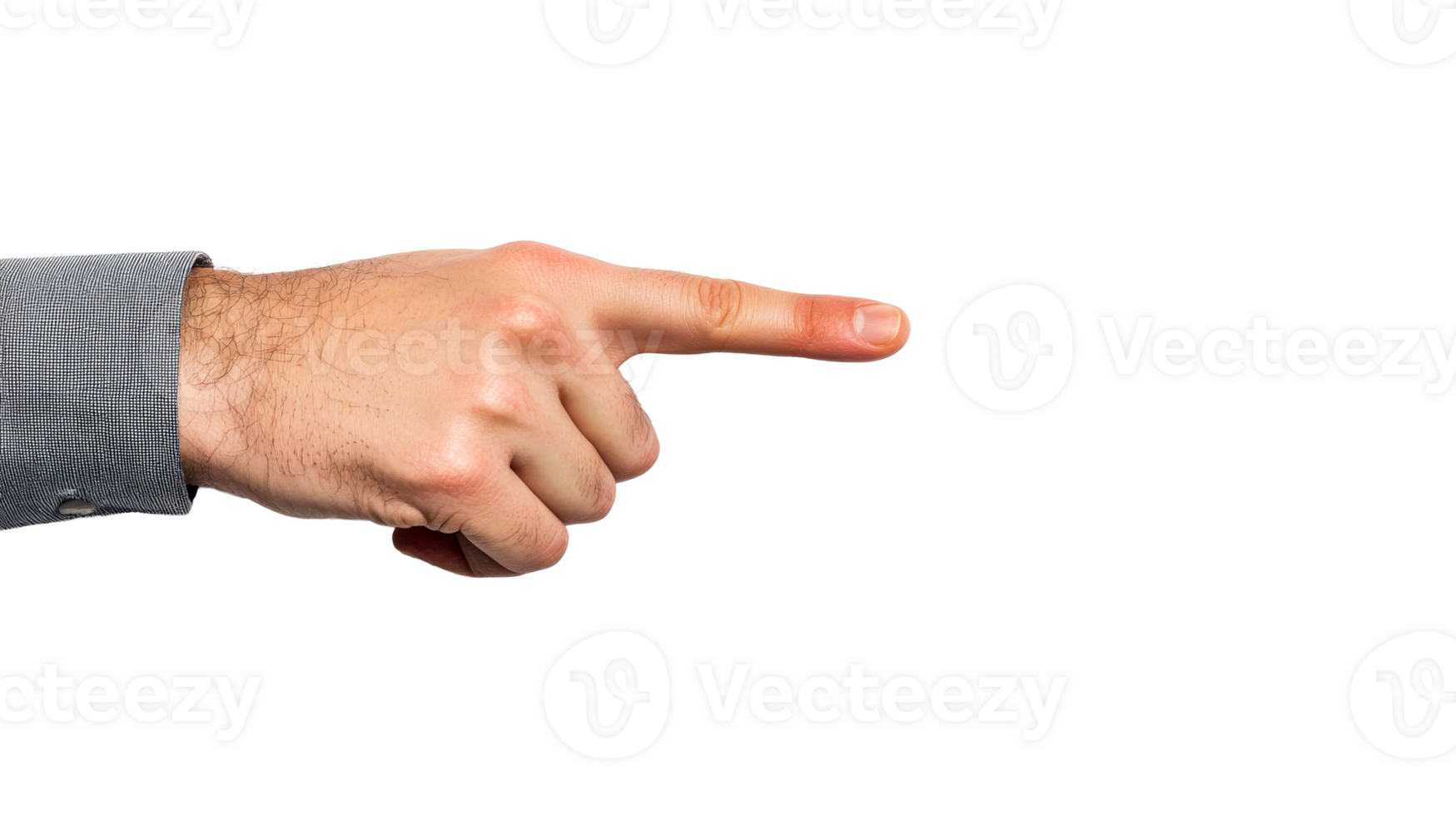 Hand pointing direction, cut out transparent png