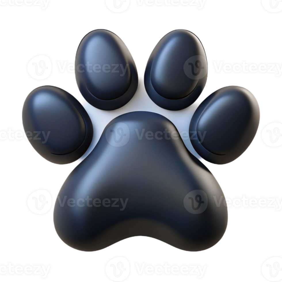 sought-after futuristic Stylized paw print with sharp edges and a flat black color. with Scalable Design. precision png
