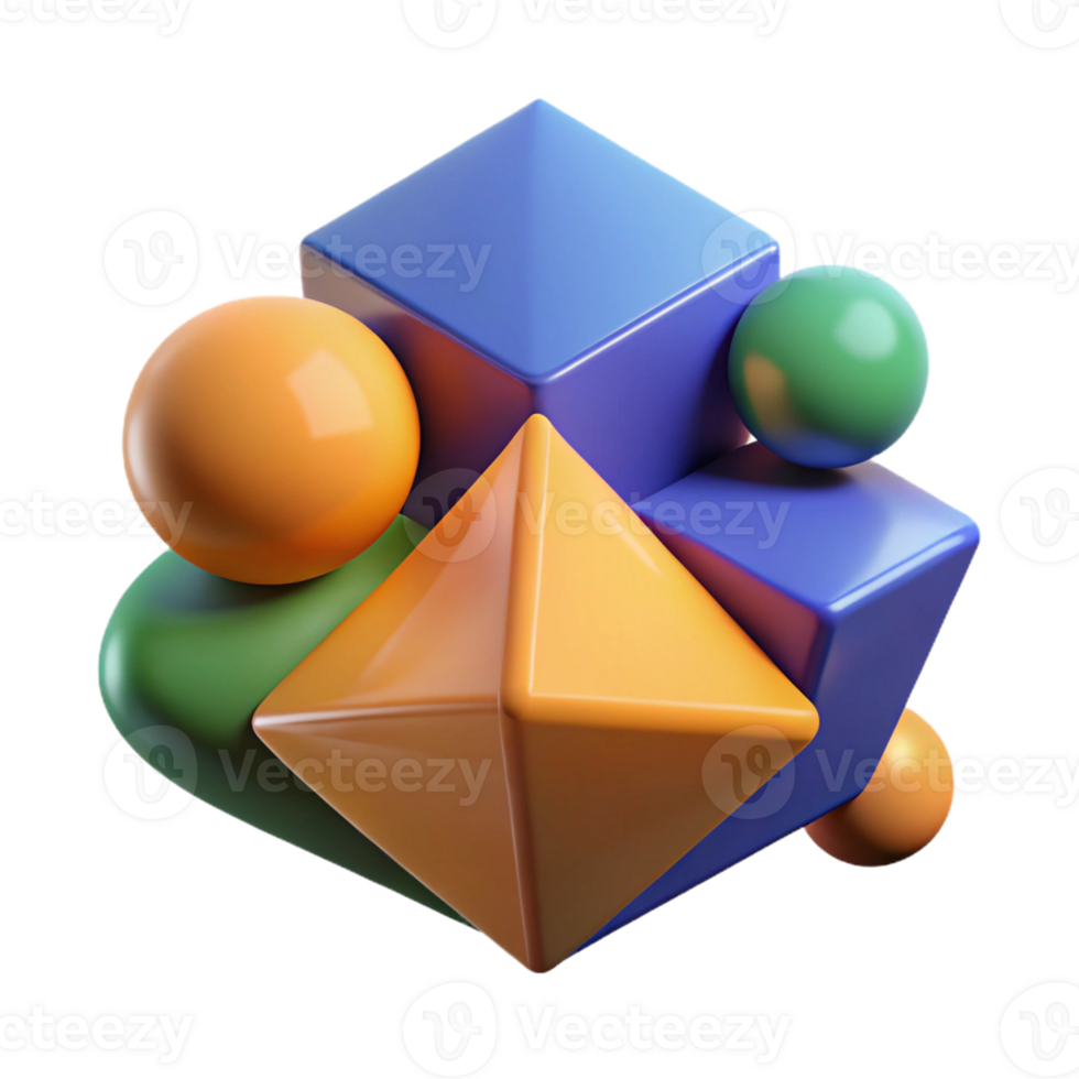 dramatic retro Abstract geometric shapes, minimal, scalable, flat color with Scalable Design. masterfully captured png