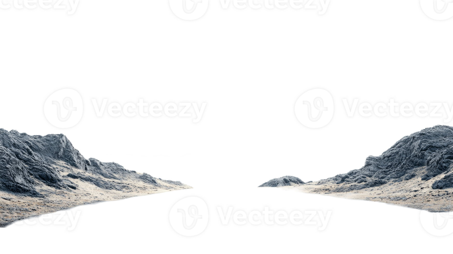 Rocky ravine landscape cutout transparent png