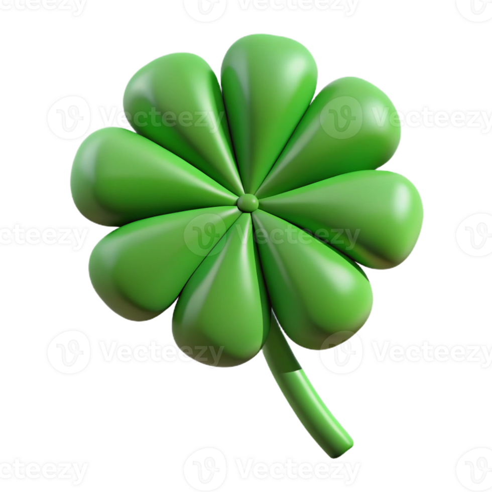 joyful vibrant Symmetrical four-leaf clover. Crisp edges, clean lines with Scalable Design. impeccable png