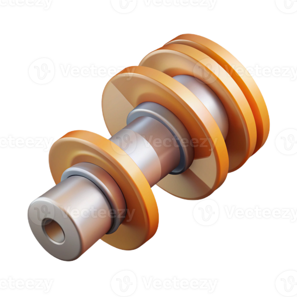 pristine passionate contemporary Flat color of a camshaft. Crisp edges, minimal design with Scalable Design. luxury png