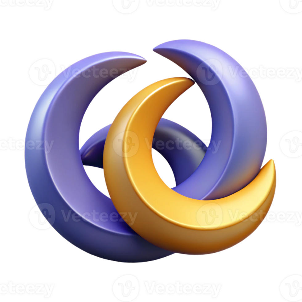 rare artistic Intertwined crescent shapes. Clean lines, single-weight stroke with Scalable Design. sharp png