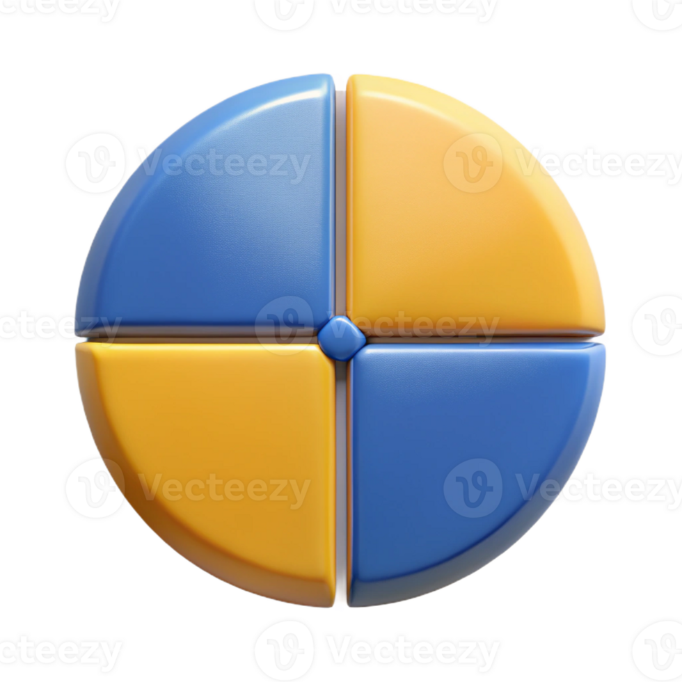 spectacular abstract Circle badge divided into four quadrants. Minimal, crisp edges, with Scalable Design. high quality png