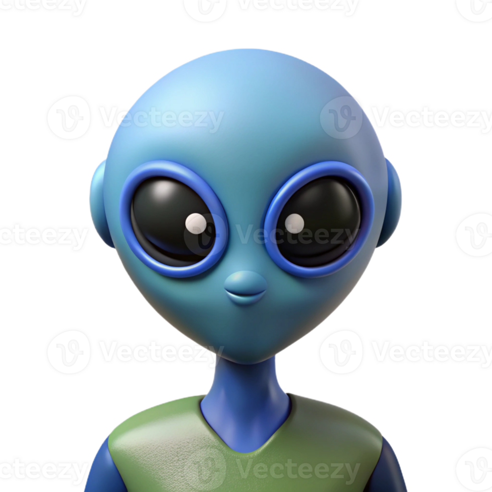 romantic radiant A stylized alien with an oval head and three eyes. Clean lines, scalable, flat color with Scalable Design. handcrafted png