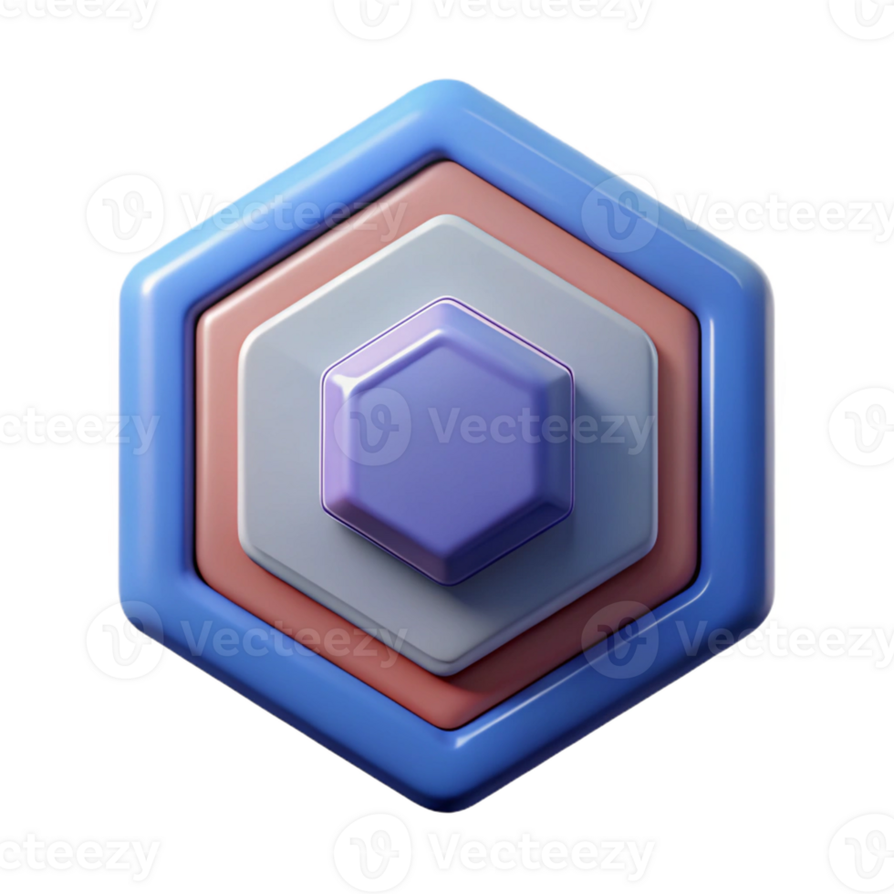 bold fascinating Hexagonal badge with abstract geometric shape. Scalable, crisp edges, symmetrical with Scalable Design. crisp png
