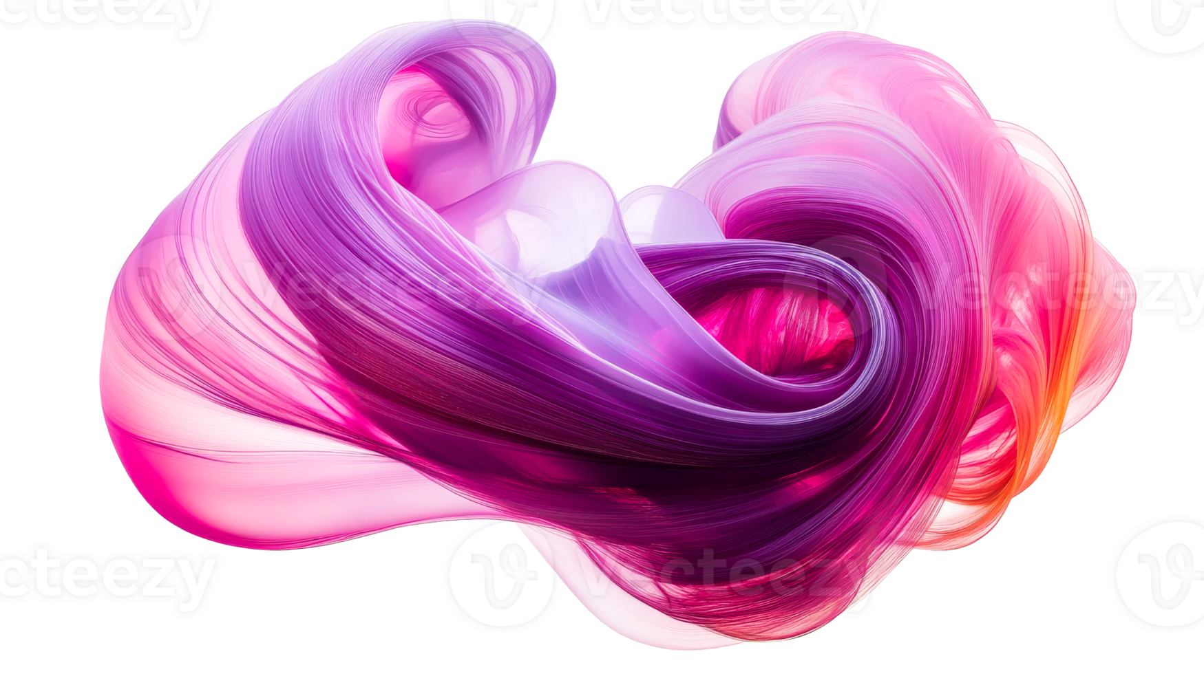 Colorful abstract swirl with smooth gradients png
