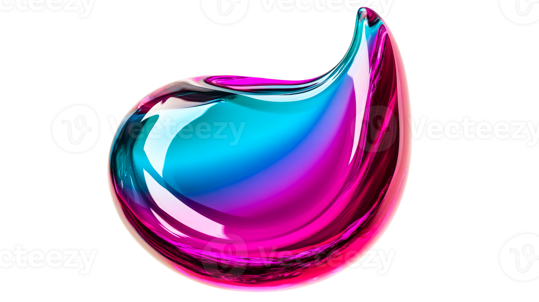 Colorful droplet design on transparency png