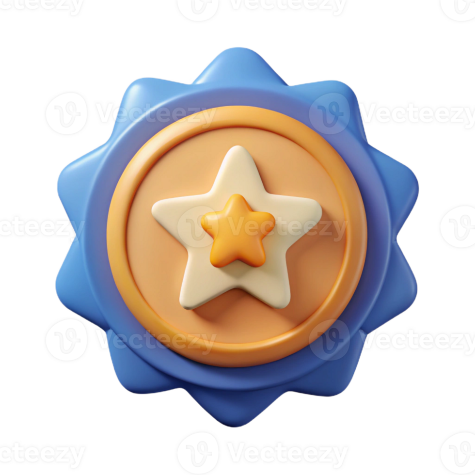 remarkable minimalist Circular badge with a stylized star. Clean lines, flat color, minimal design with Scalable Design. high resolution png
