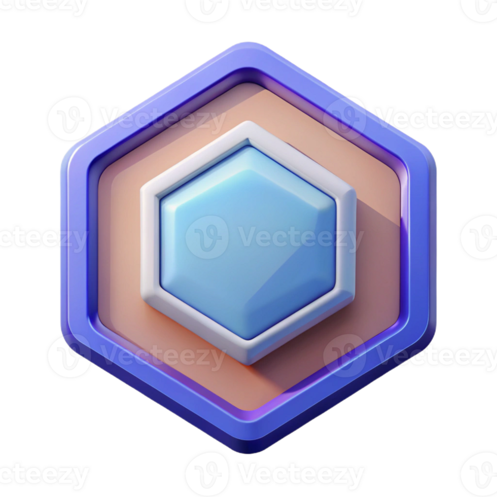 gorgeous exemplary Hexagonal badge with bold outline. Clean lines, crisp edges, with Scalable Design. png