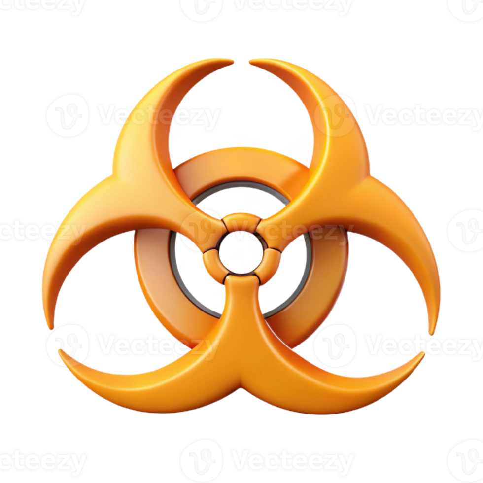playful immaculate Symmetrical biohazard symbol. Clean lines, flat color, with Scalable Design. top-tier png