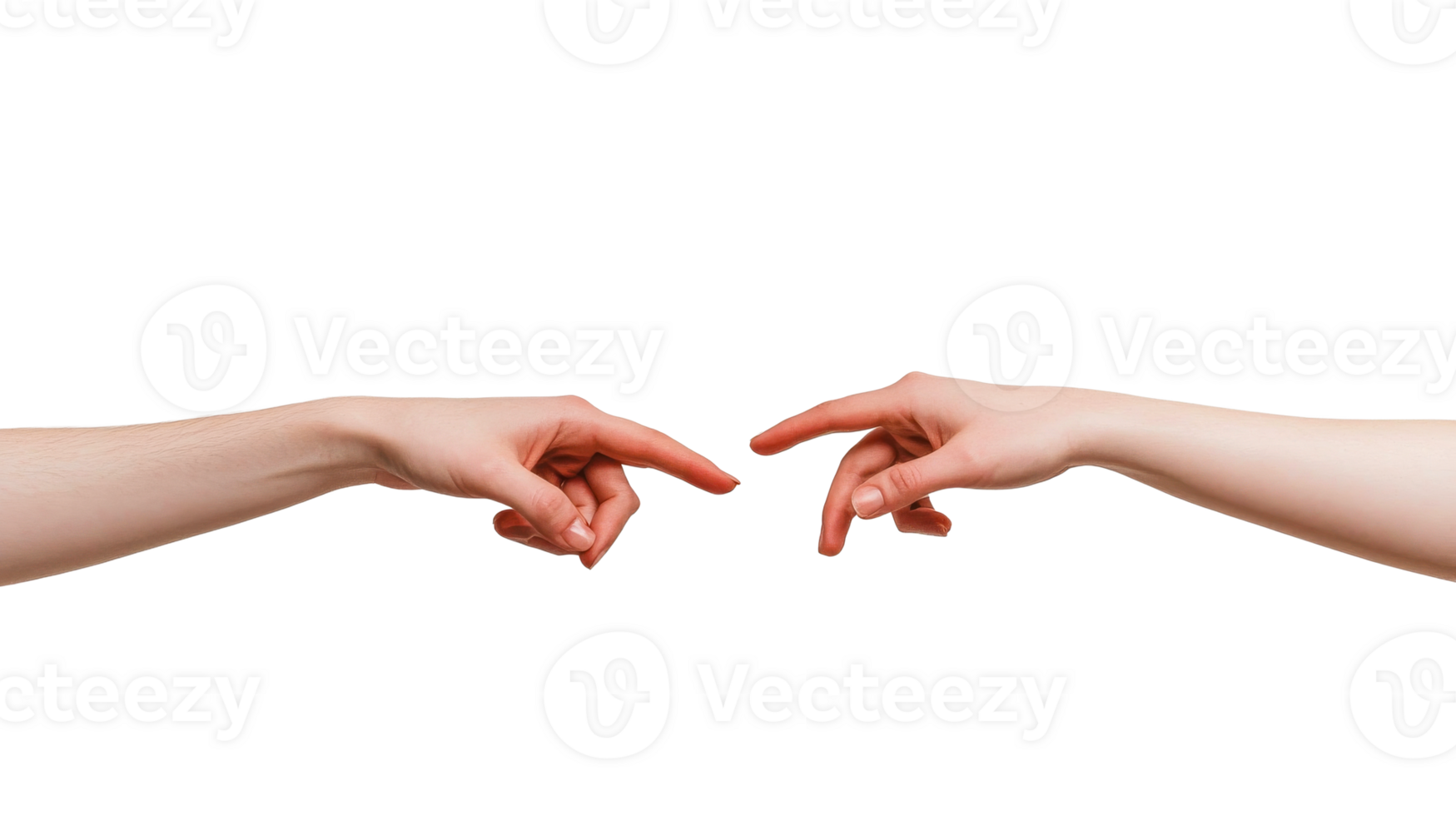 Two hands reaching in connection png