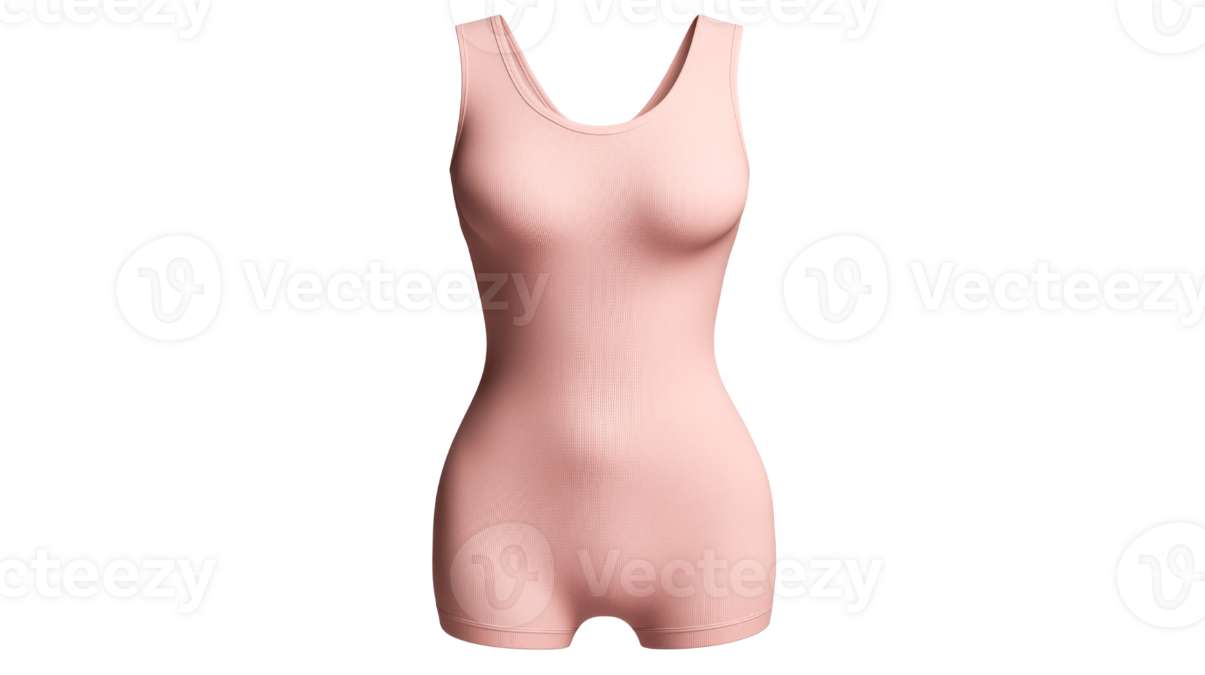 Soft pink bodysuit on transparent background png