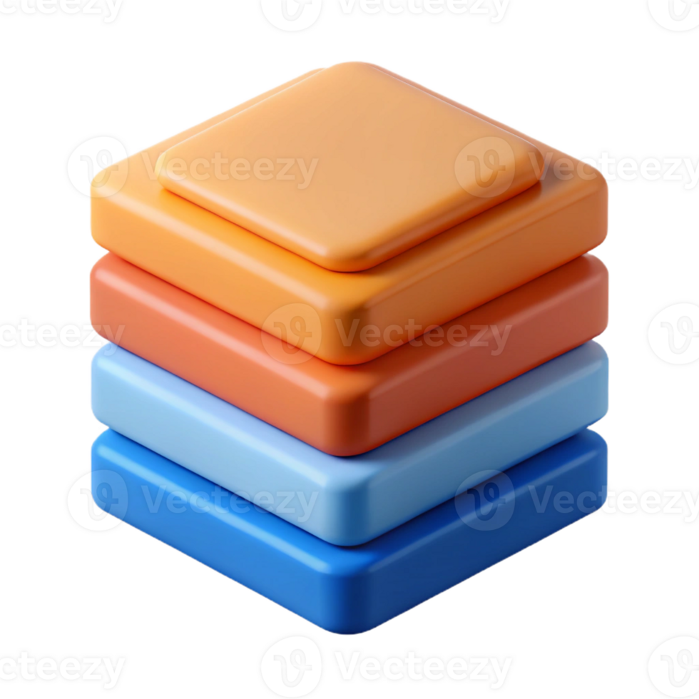 tranquil beautiful Stacked rectangles, minimal, crisp edges, single-weight stroke, with Scalable Design. handcrafted png
