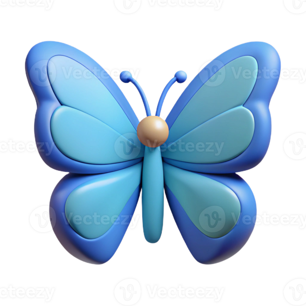 peaceful hypnotic Symmetrical butterfly with simple wings. Clean lines, flat color, with Scalable Design. studio quality png