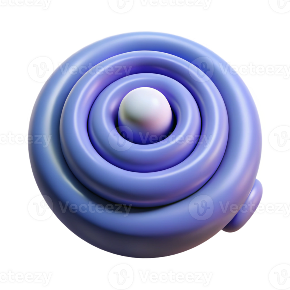 mesmerizing retro Spiral character with a round head at the center. Clean lines, scalable, minimal design with Scalable Design. 8K png
