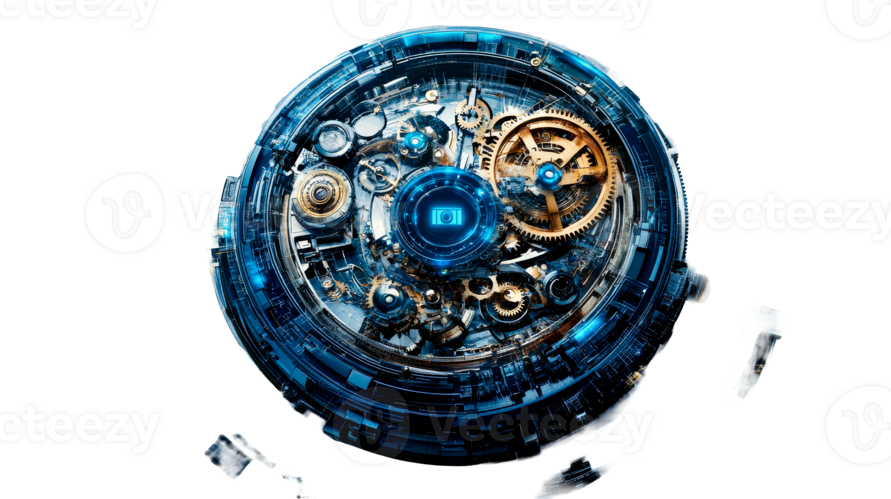Intricate Mechanism Gear System, cut out transparent png