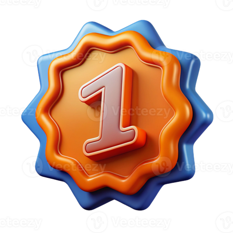 spectacular exemplary Number one badge with a bold outline. Crisp edges, scalable, single-weight stroke with Scalable Design. png