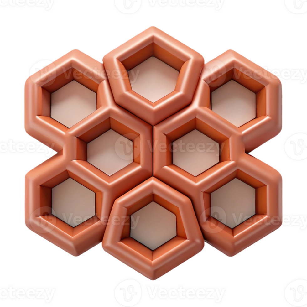 spectacular creative Geometric pattern of hexagons. Symmetrical design with Scalable Design. detailed png