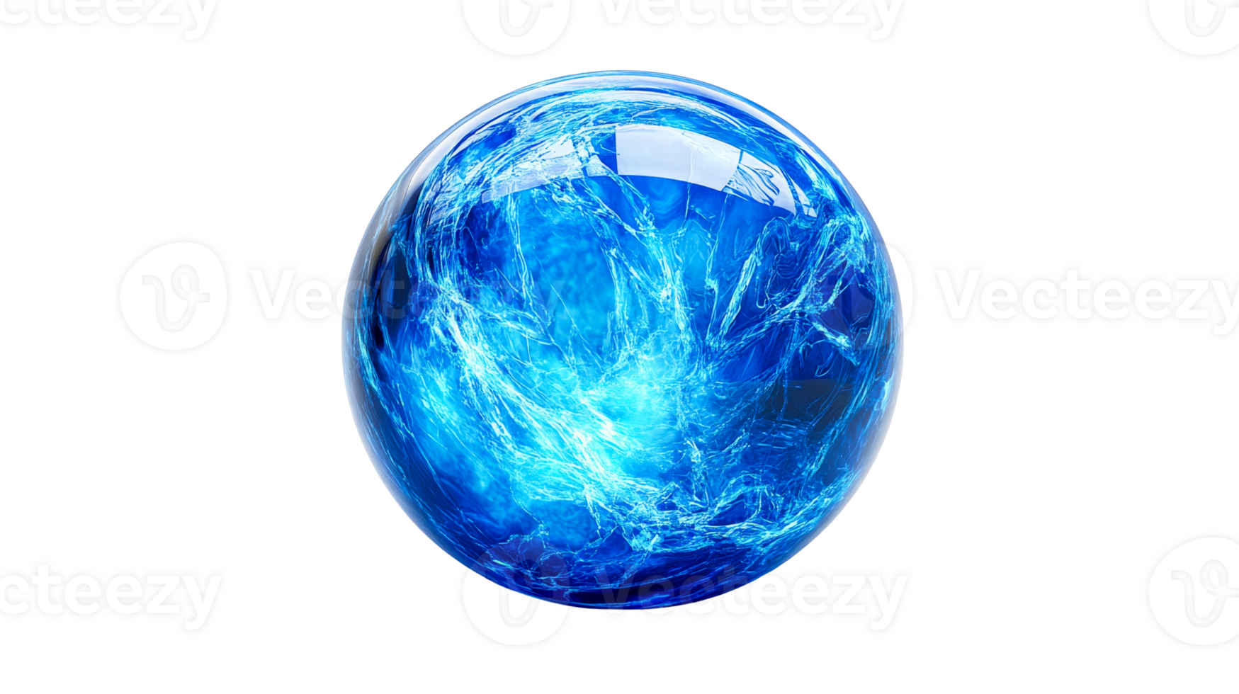 Energy sphere plasma ball effect, cut out transparent png