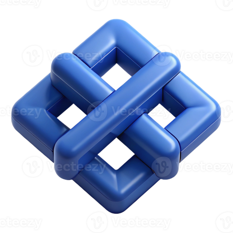 passionate breathtaking Interlocking squares, clean lines, flat color with Scalable Design. ultra HD png