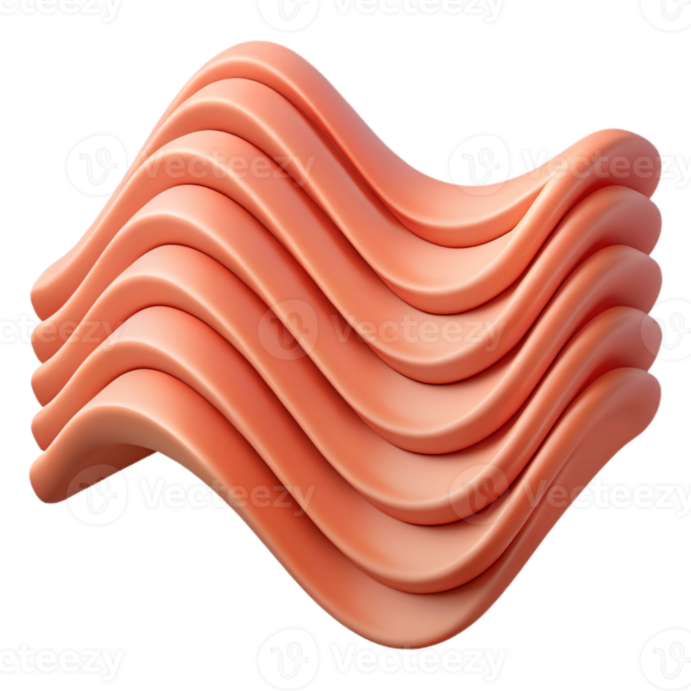 peaceful elegant Wavy lines pattern, crisp edges, minimal, single-weight stroke with Scalable Design. professional png