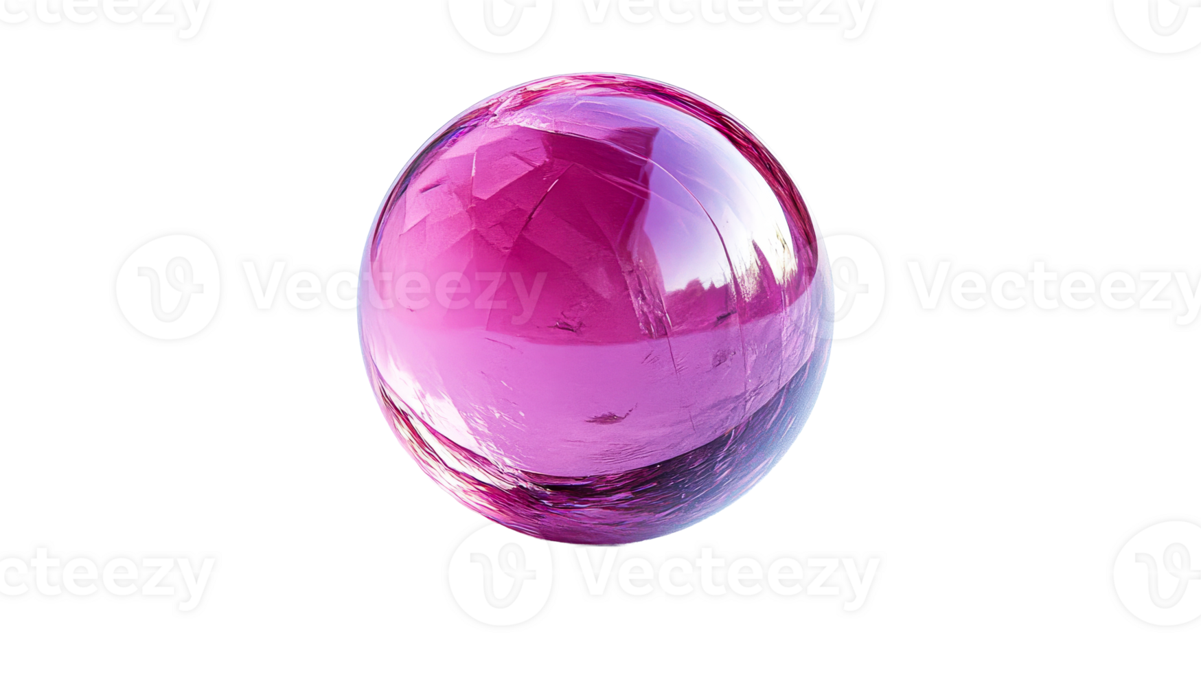 Pink sphere transparent, cut out transparent png
