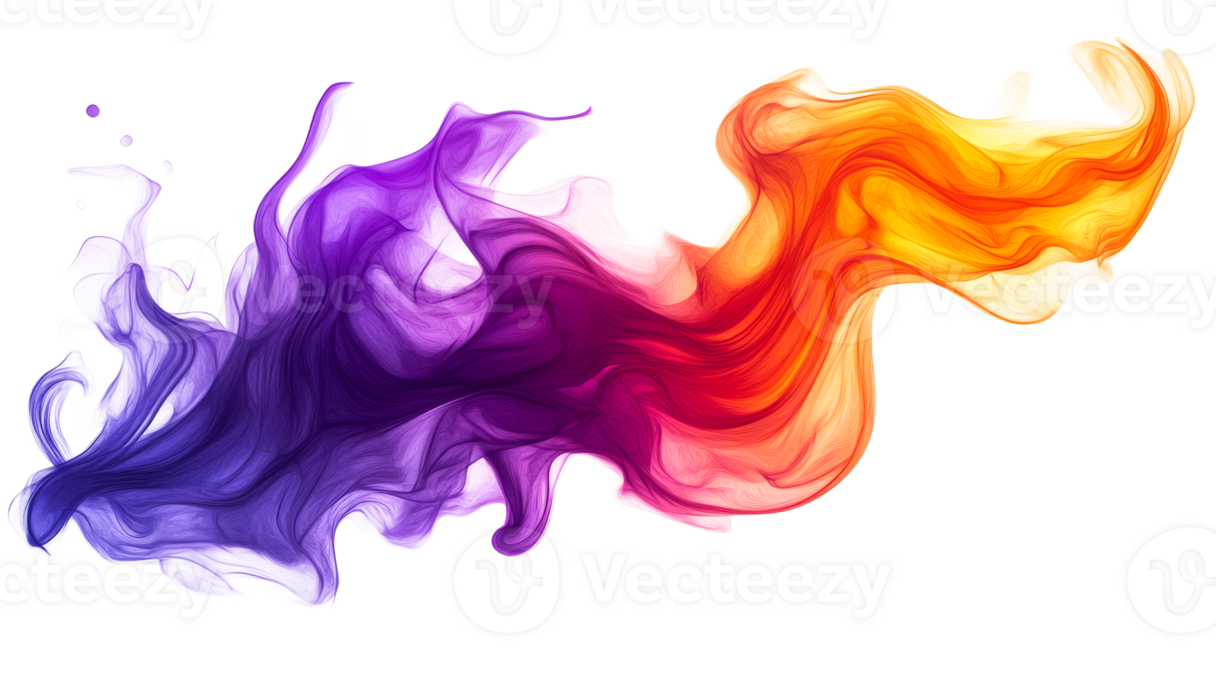 Dynamic color splash isolated, cut out transparent png