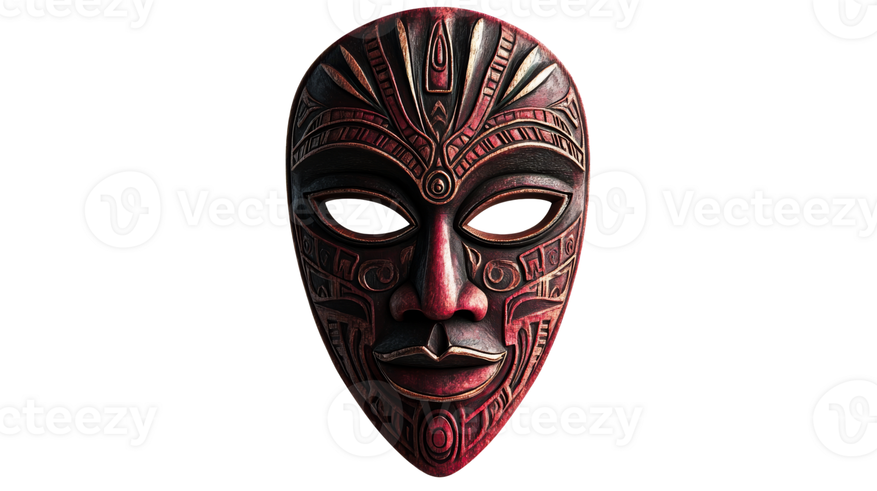 Tribal face mask, cut out transparent png